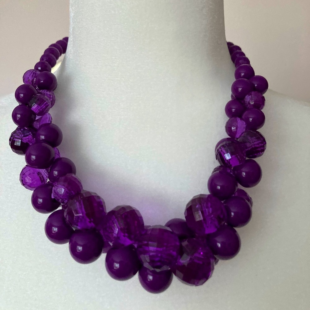 FAUCETED BOBBLE BEAD NECKLACES (3)